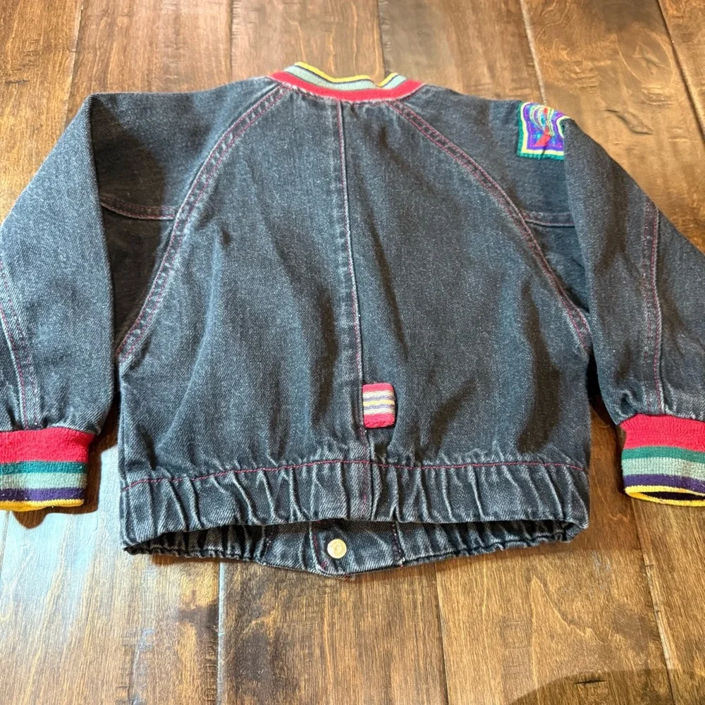 Vintage Retro Little Levi’s Kids Bomber Jean Jacket size 4T Streetwear Hip Hop